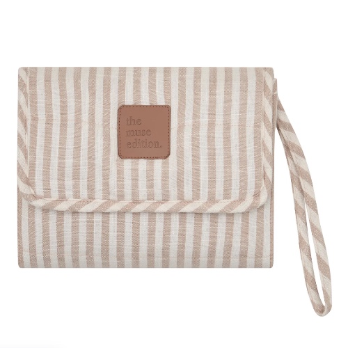 Natural Stripe Linen Change Mat